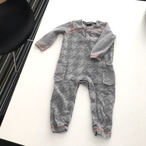 EUC Tea Collection Houndstooth Cargo Romper